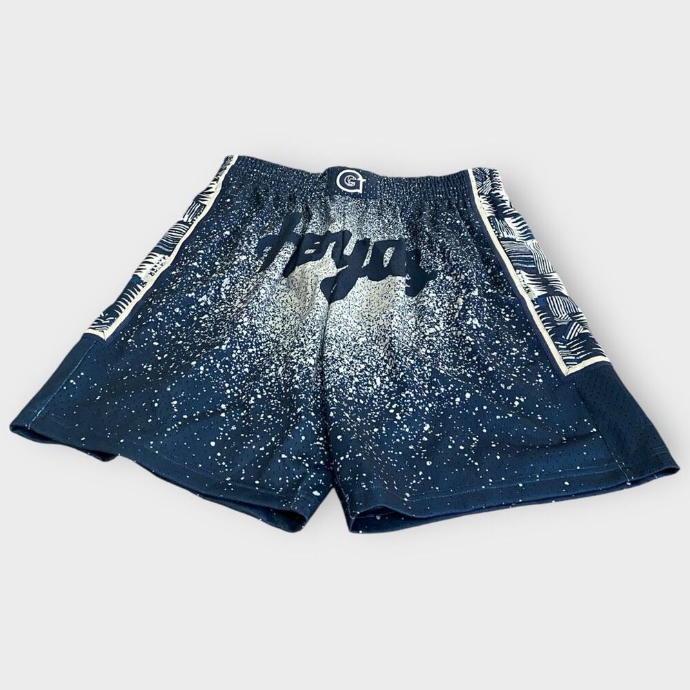 Mitchell & Ness Georgetown Hoyas NCAA Spray Paint Swingman Shorts Mens size M b)
